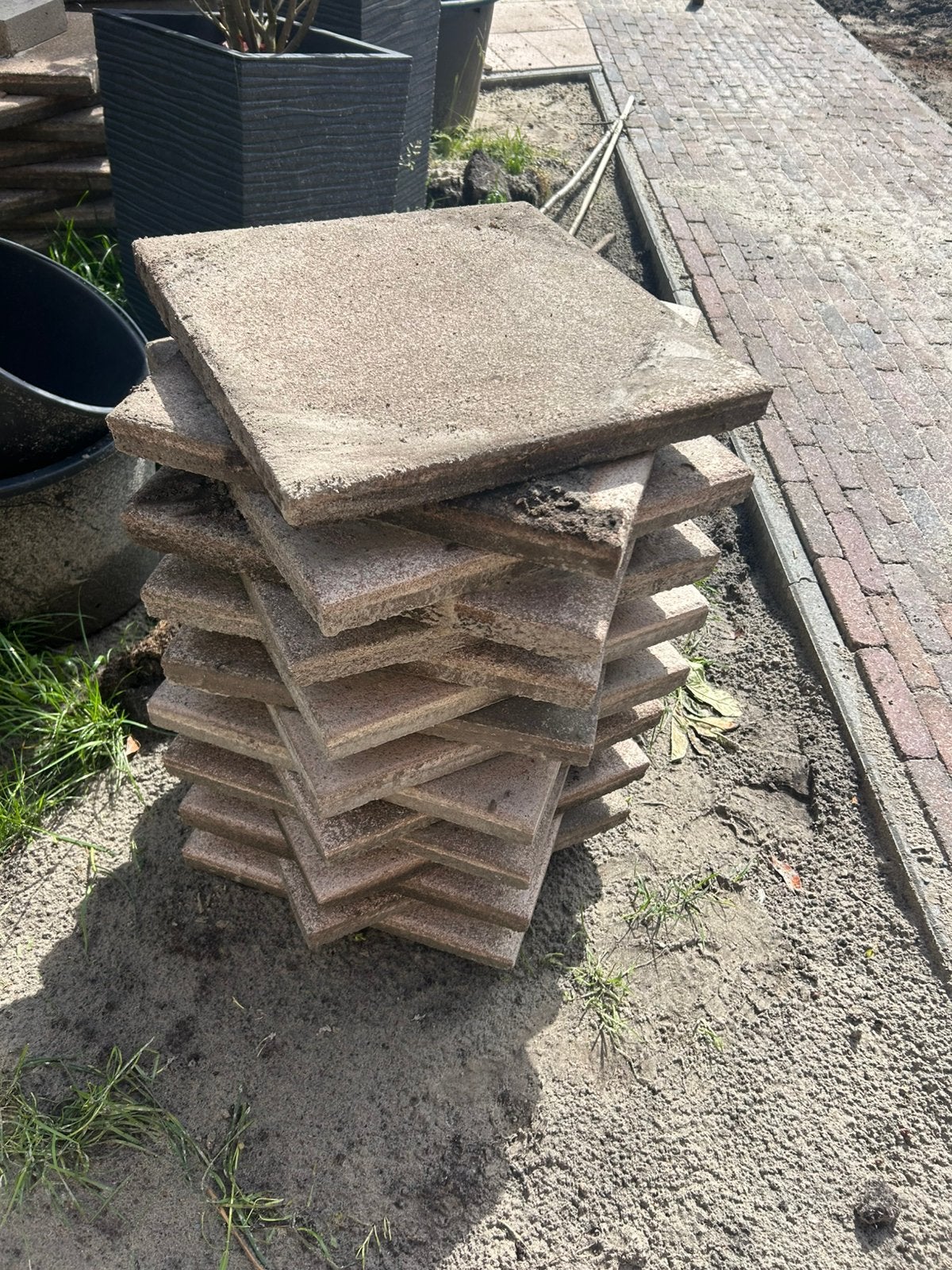 40x40 betontegels, Ophalen, Beton, Terrastegels