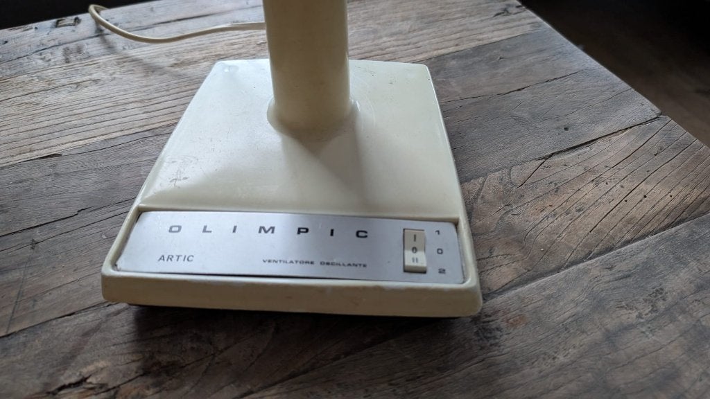 Vintage Olimpic Artic tafelventilator | Oranje | 70s/80s, Ophalen of Verzenden, Gebruikt, Tafelventilator