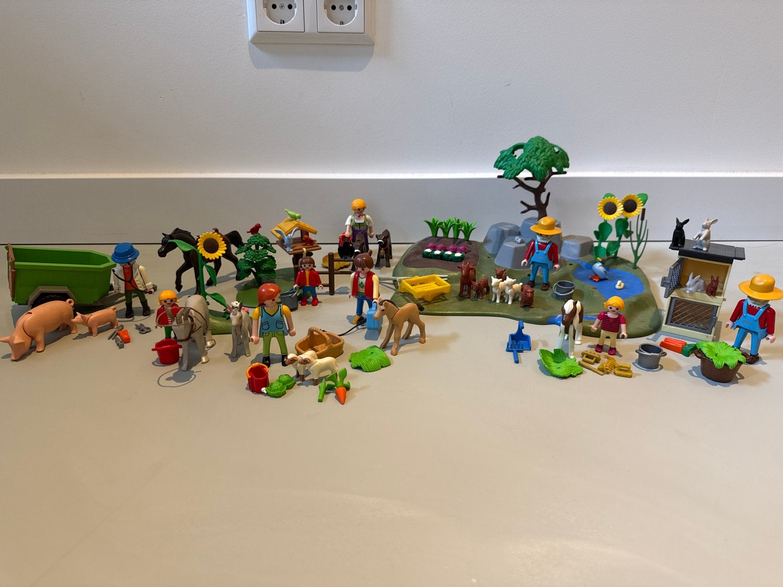 Grote Playmobil boerderij set met veel figuren en dieren, Gebruikt, Complete set, Overige typen, Ophalen of Verzenden