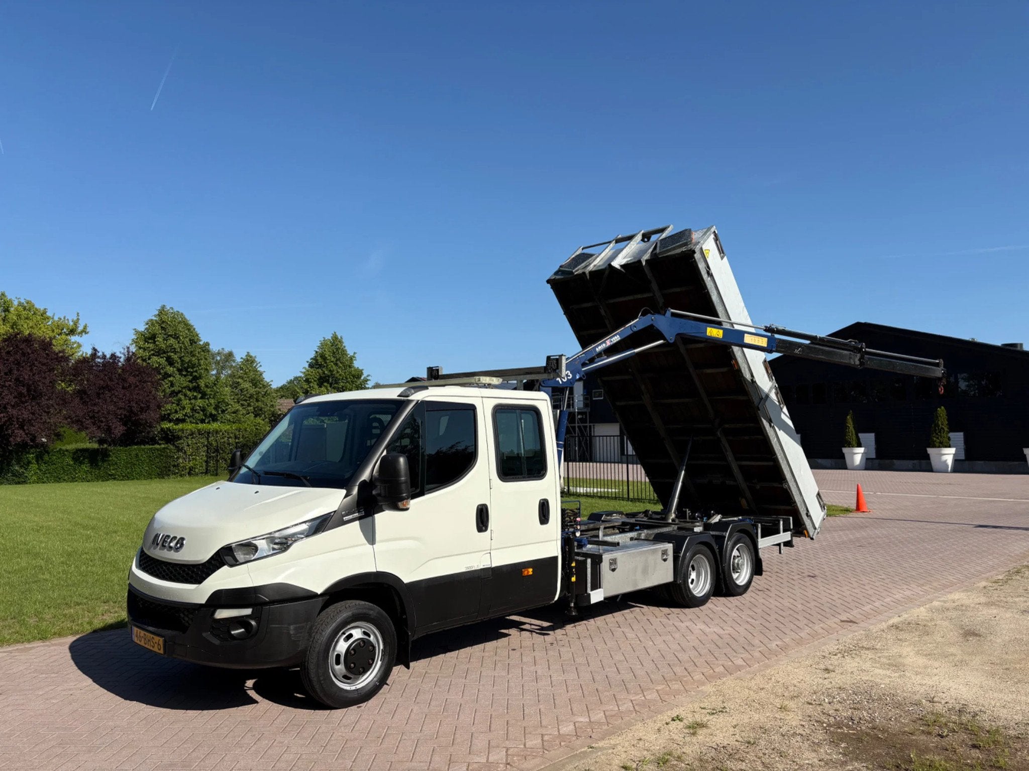 Iveco Daily 50 17+ clixtar Kipper met kraan C1E RIJBEWIJS, Automaat, Euro 5, Achterwielaandrijving, 4 cilinders
