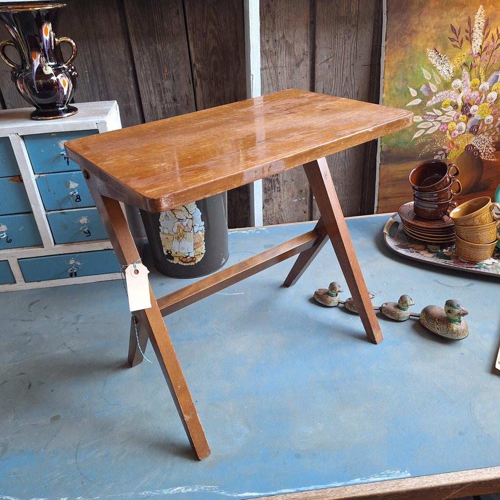 Vintage Deens Design Bijzettafeltje, Huis en Inrichting, Ophalen, Minder dan 45 cm, Minder dan 55 cm, Gebruikt