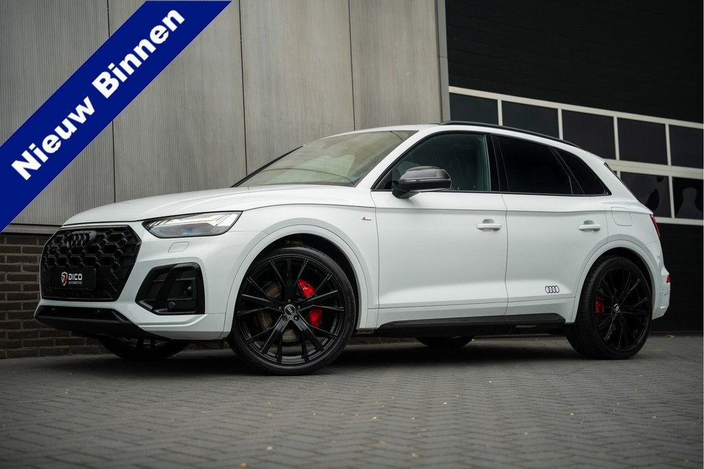 Audi Q5 55 TFSI e 367 pk S-Edition / Pano-Dak/ Adaptive-Crui, Auto's, Audi, Automaat, Gebruikt, 4 cilinders, Wit