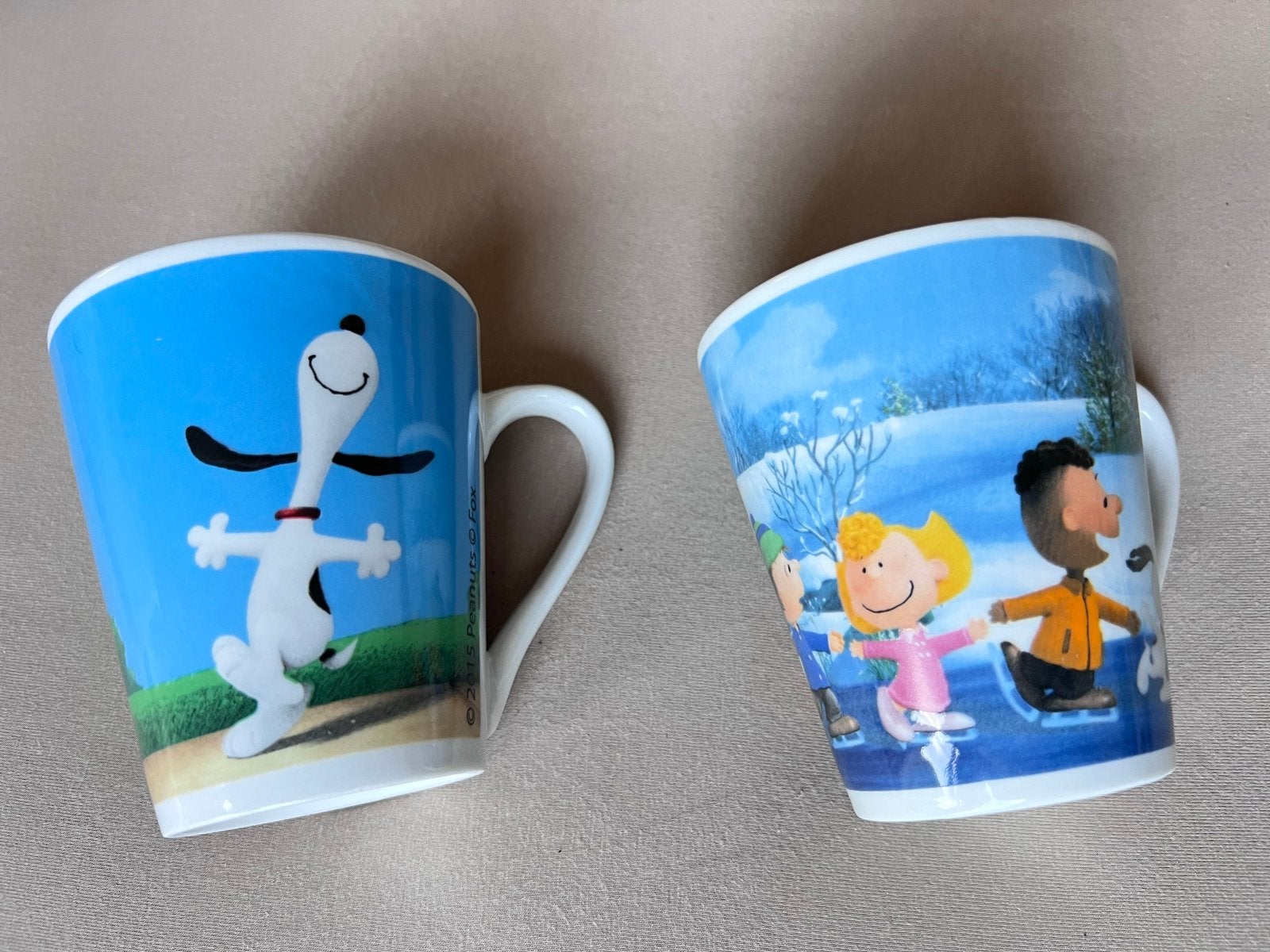 Snoopy en Peanuts mokken - set van 2, Gebruikt, Overige merken, Keramiek, Modern