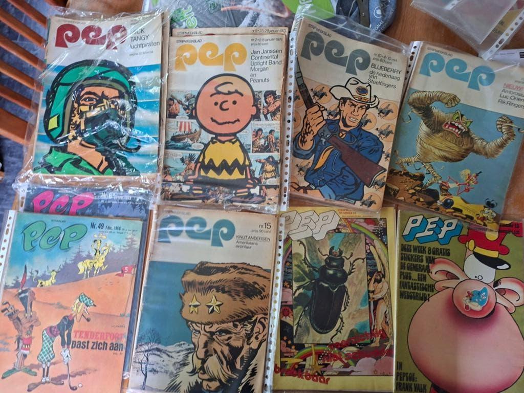 34 stripbladen Weekblad Pep - Diverse nummers, Boeken, Stripboeken, Meerdere stripboeken, Ophalen of Verzenden, Gelezen, Diverse auteurs