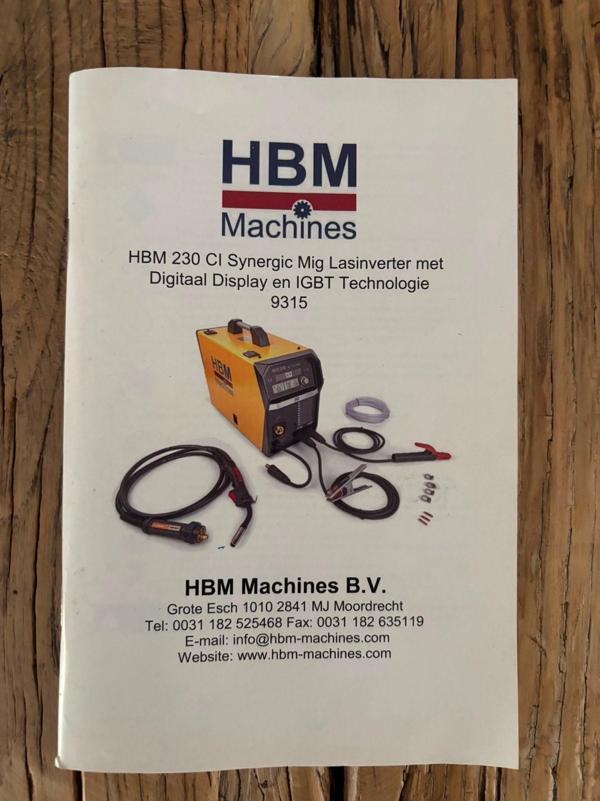 HBM 230 CI Synergic Mig Lasinverter met Digitaal Display, Doe-het-zelf en Verbouw, Gereedschap | Lasapparaten, Ophalen, Nieuw