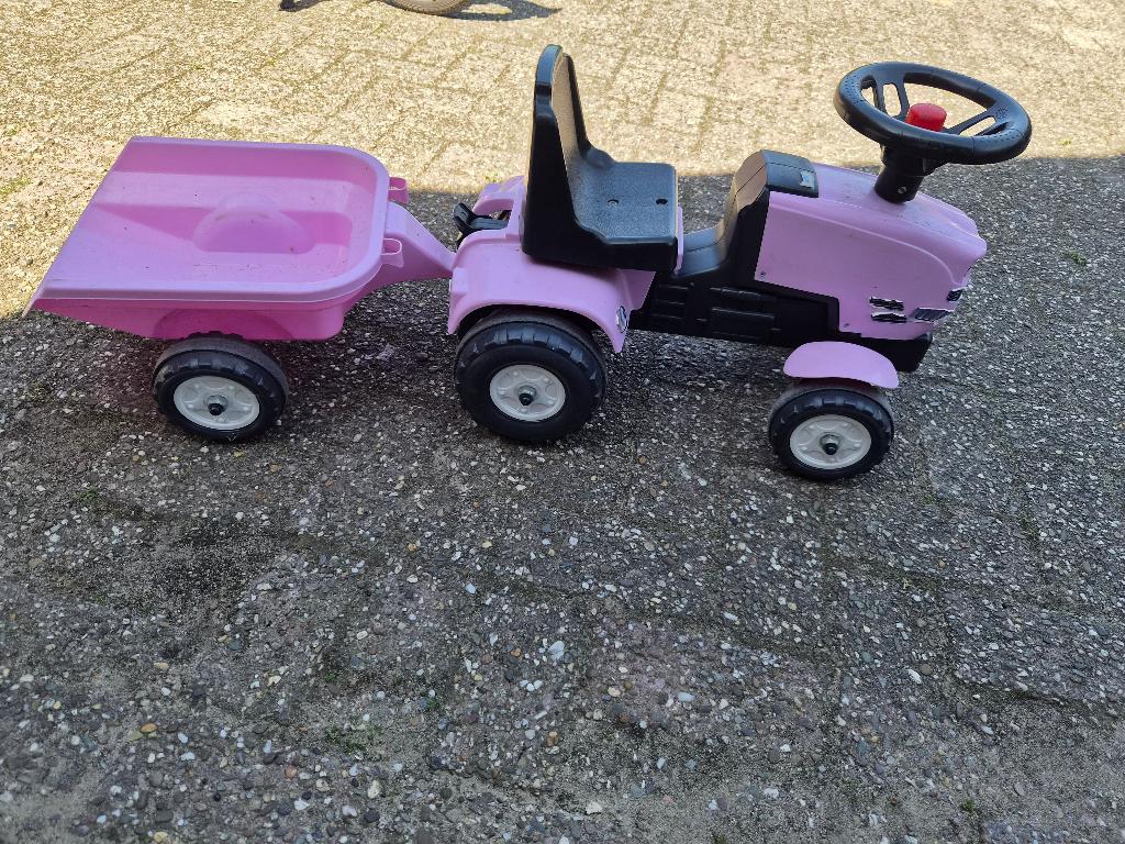 Loop Tractor falk princess met aanhanger, Ophalen, Gebruikt, Loopvoertuig
