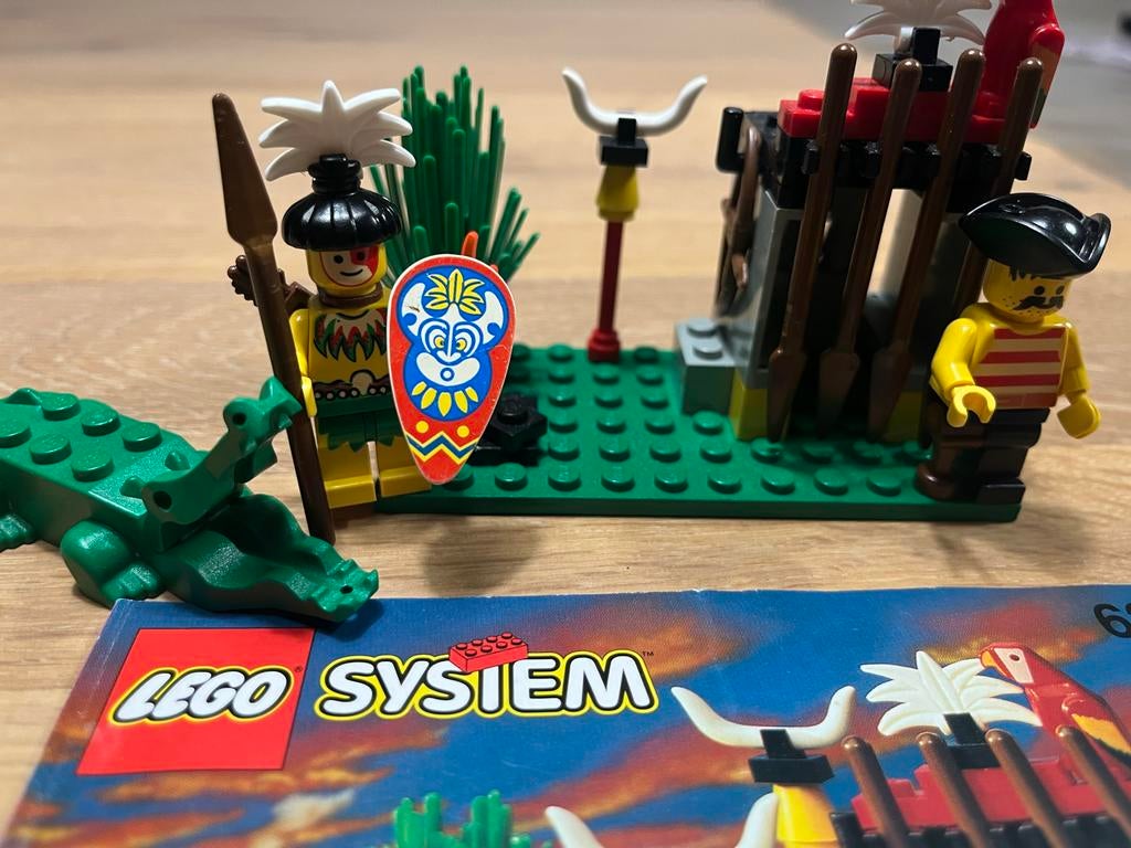 LEGO System 6246 Crocodile Cage met minifiguren, Gebruikt, Lego, Inclusief minifiguren, Complete set