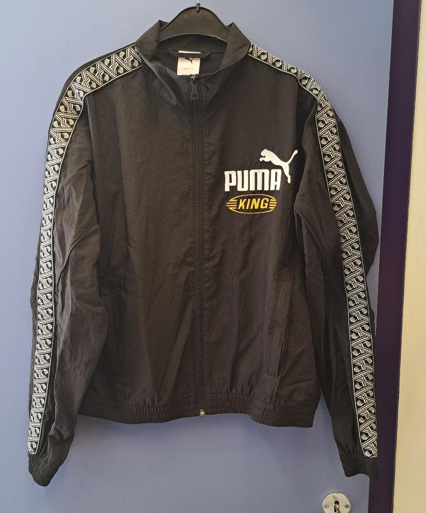 Puma King jack trainingsjack y2k vibe retro sporty S/M 51265, Puma, ., Zwart, Overige typen