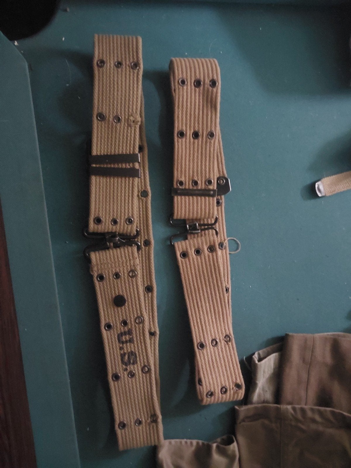 Repro ww2 us pistol belt, Ophalen of Verzenden, Amerika, Embleem of Badge