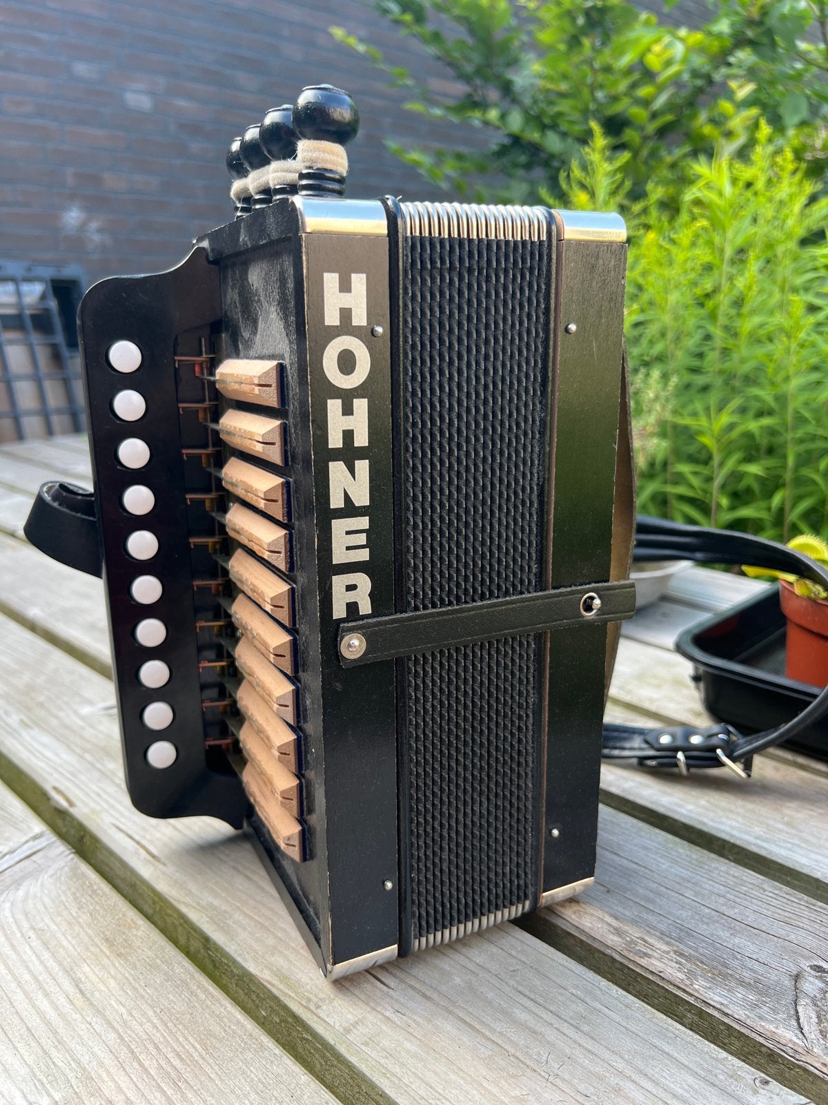 Hohner HA114 Accordeon - Gebruikt, in goede staat, Gebruikt, Met riemen, Overige formaten, Ophalen of Verzenden