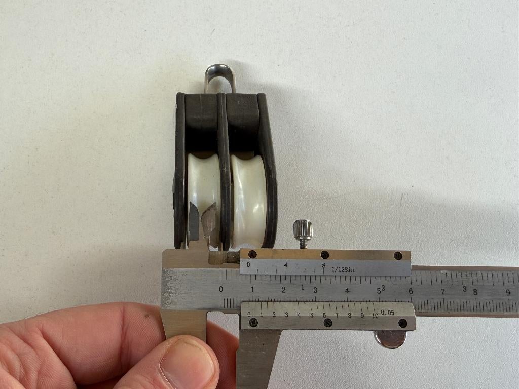 Barton 2 schijfs blok 35 mm 9 mm lijn, Ophalen of Verzenden, Zo goed als nieuw, Lijn of Blok