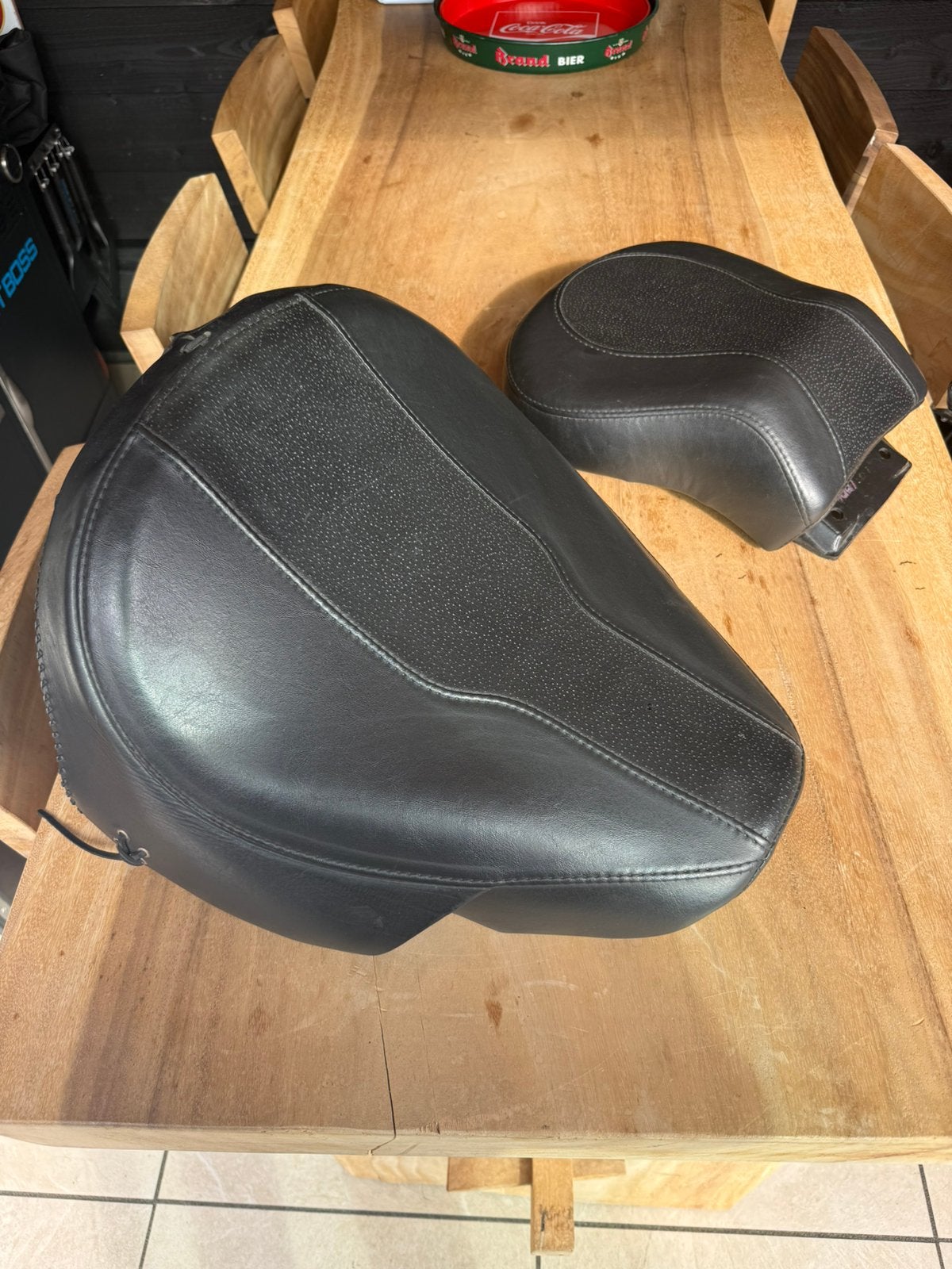 Harley Davidson Fat Boy FLSTF zadel duo origineel, Ophalen of Verzenden, Gebruikt