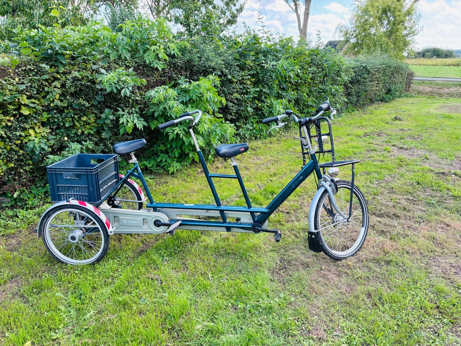 Van Raam Twinny Plus driewieler tandem, Ophalen, Minder dan 10 versnellingen, Gebruikt, Velgrem