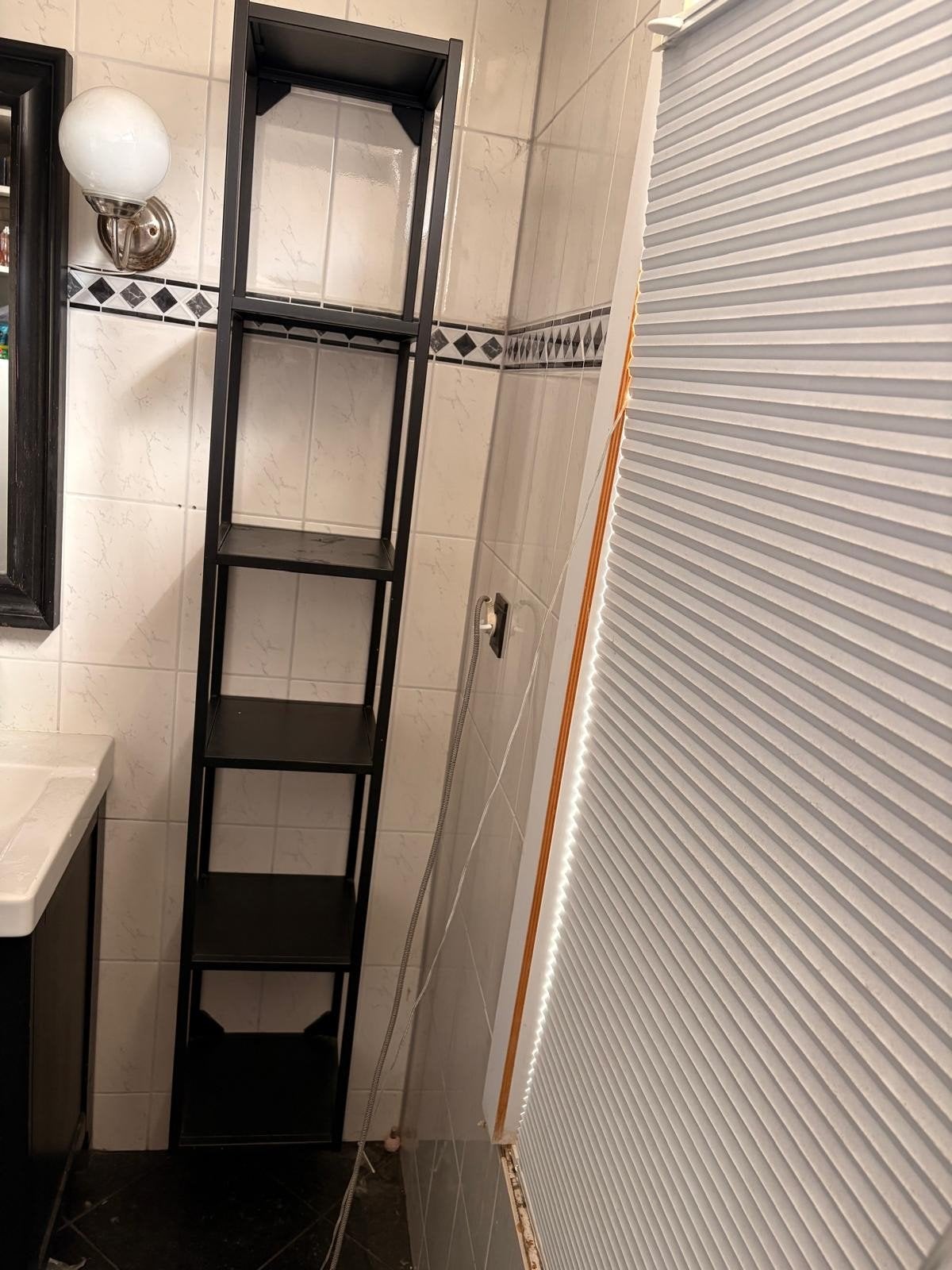IKEA Badkamerrek - Enhet zwart metaal, Huis en Inrichting, Ophalen, Minder dan 50 cm, Gebruikt, Overige typen