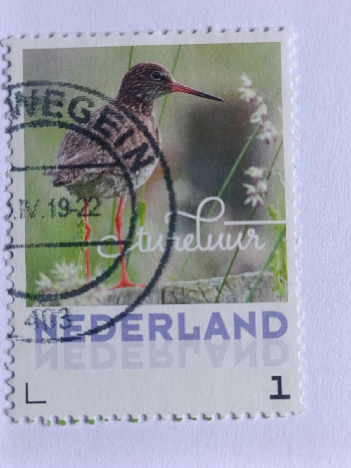 Persoonlijke postzegel Tureluur - Gestempeld, Ophalen of Verzenden, Na 1940, Gestempeld