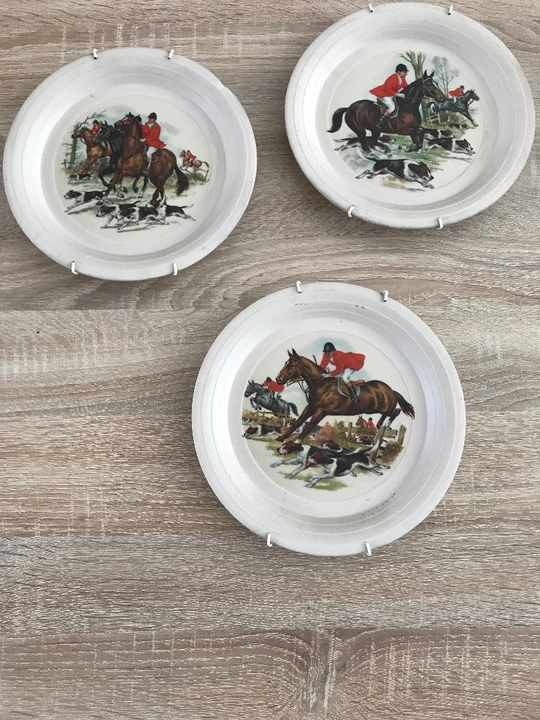 VINTAGE HORSE AND HOUND HUNTING PLATES, Antiek en Kunst, Ophalen of Verzenden