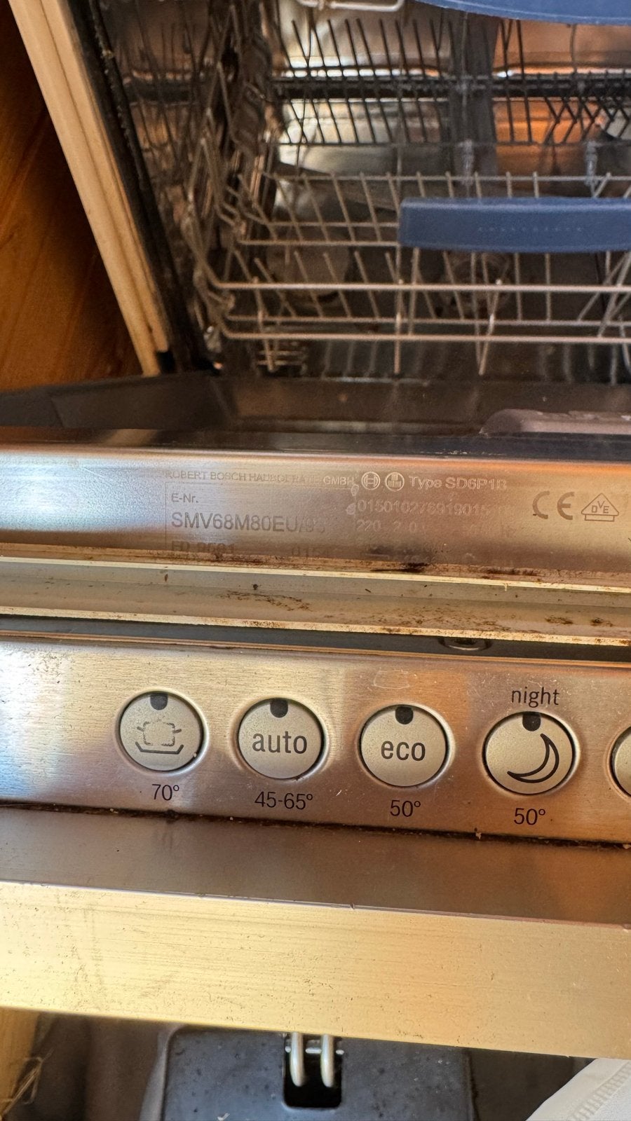 Bosch SuperSilence Inbouw Vaatwasser SMV68M80EU/35, Witgoed en Apparatuur, Vaatwasmachines, Ophalen, Gebruikt, 60 cm of meer, Eco programma