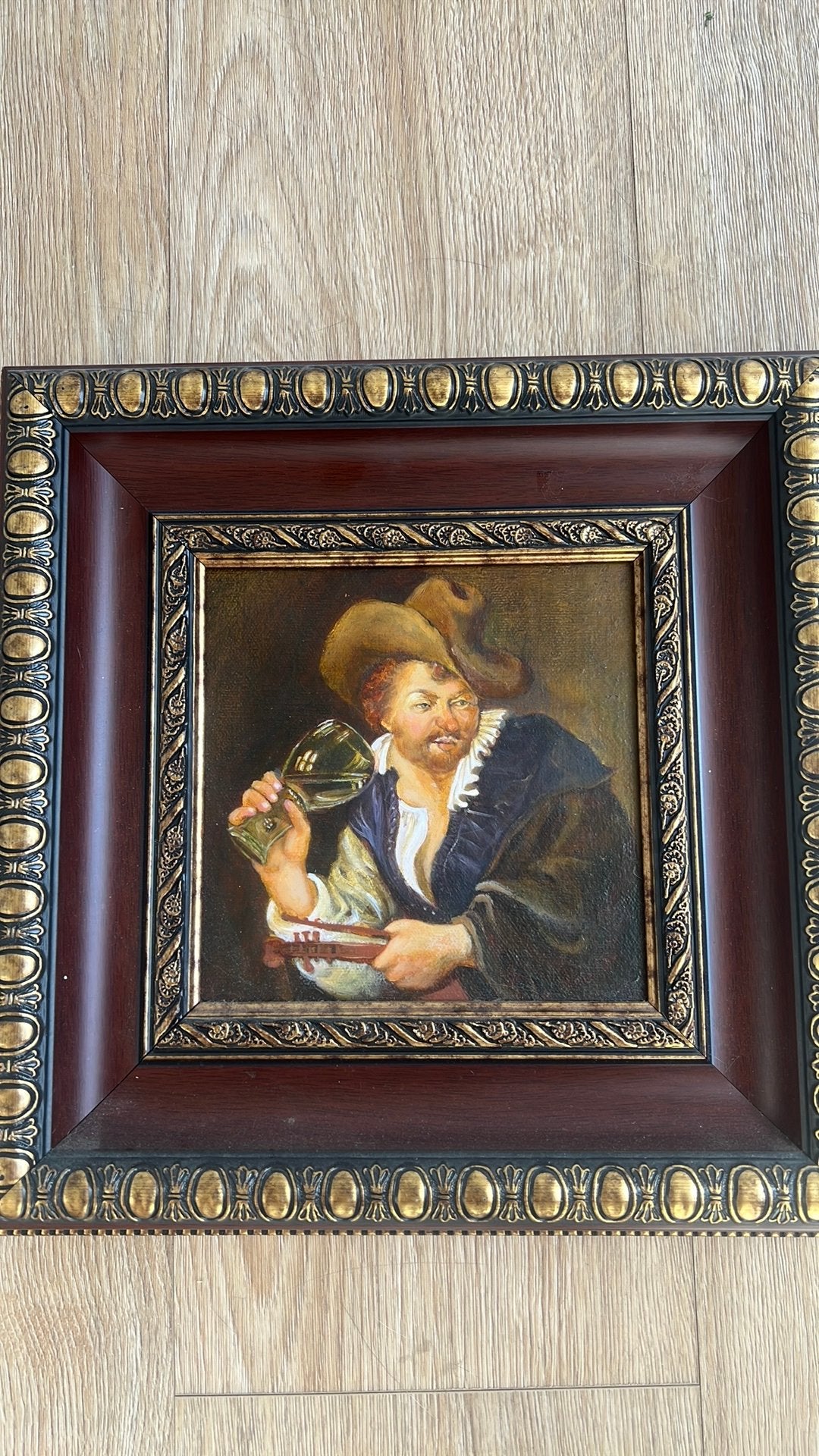 Handgeschilderd olieverschilderij in de stijl van Frans Hals, Antiek en Kunst, Kunst | Schilderijen | Klassiek, Ophalen of Verzenden