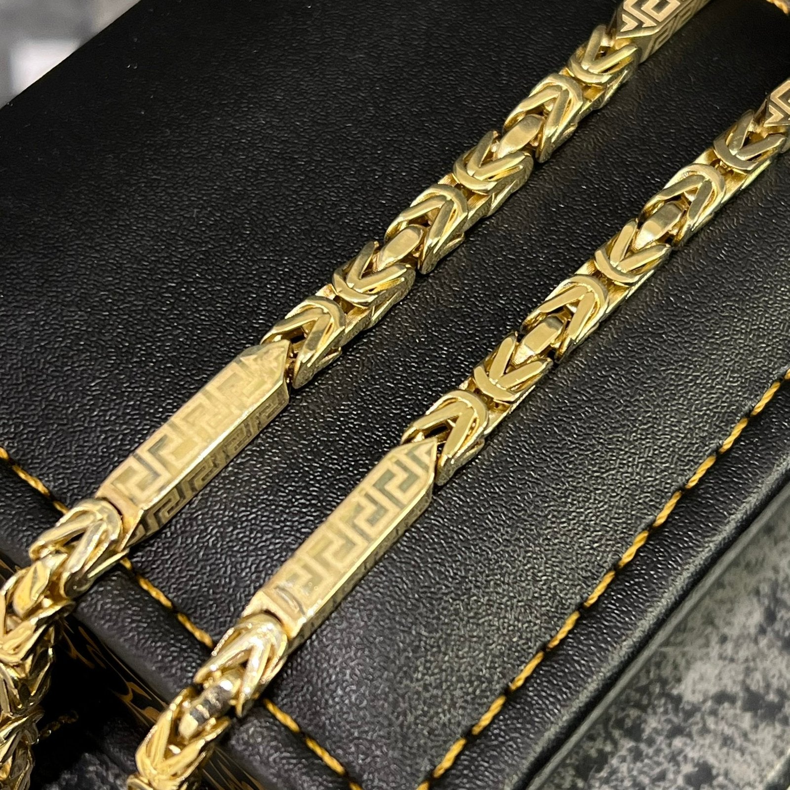 14 karaat gouden koningsketting met armband nieuw, Ophalen of Verzenden, Nieuw, Goud