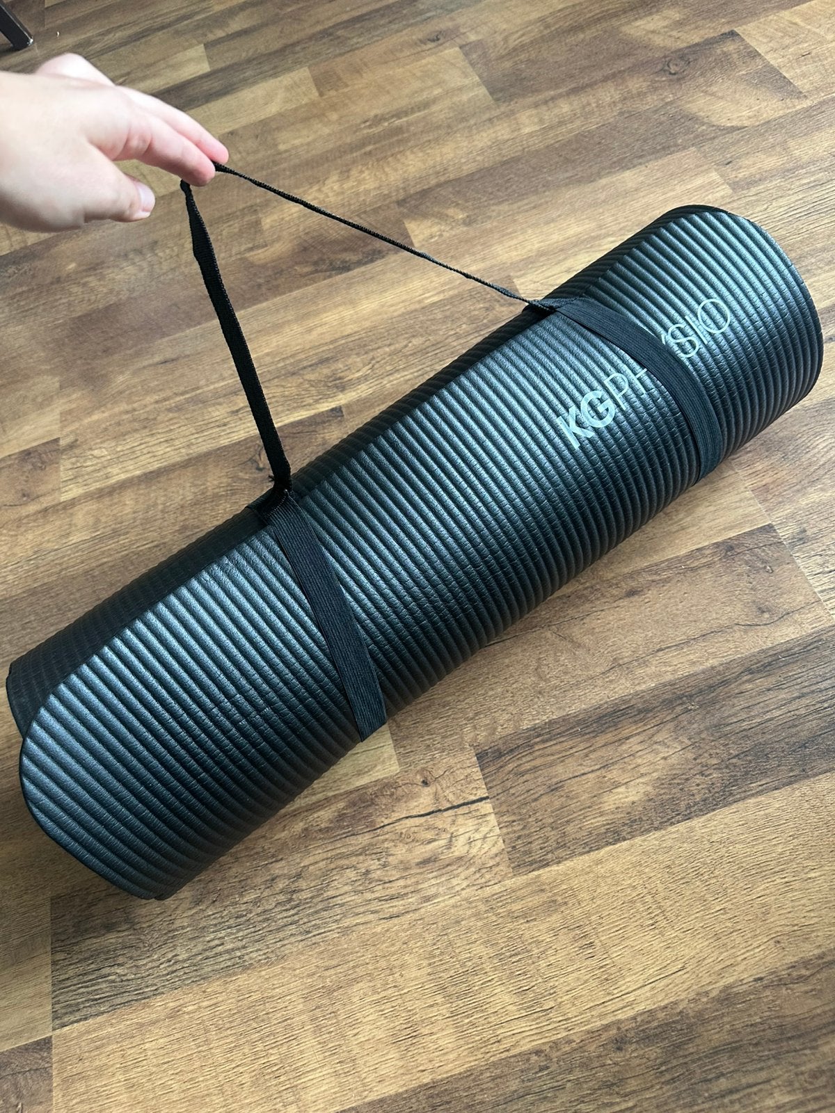 KGPPHYSIO Fitnessmat / Yogamat - Zwart, 183x60x1cm, Ophalen, Zo goed als nieuw, Armen, Fitnessmat