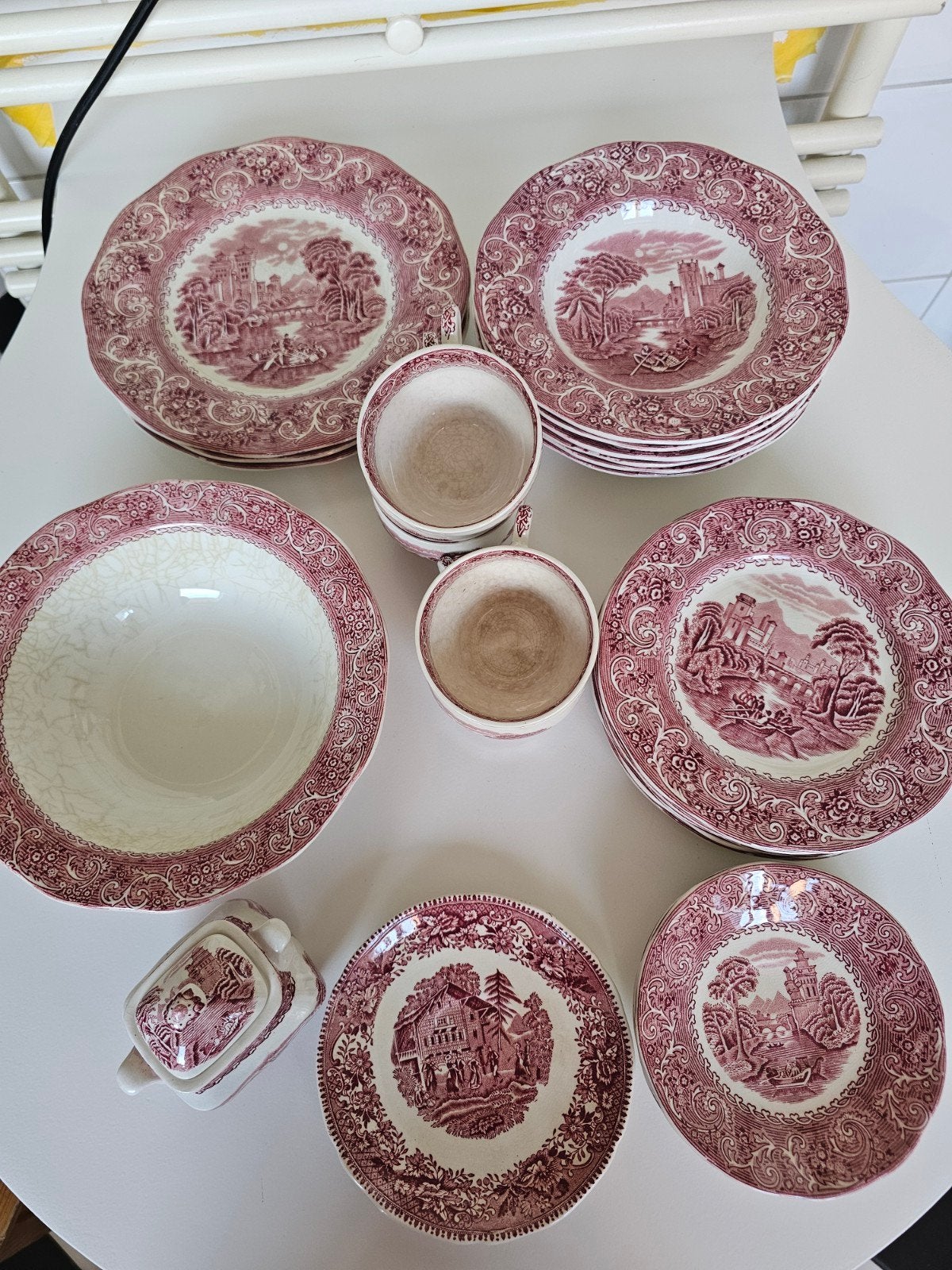 Vintage Wedgwood & Co. Ltd. 'River Scene' servies, Ophalen