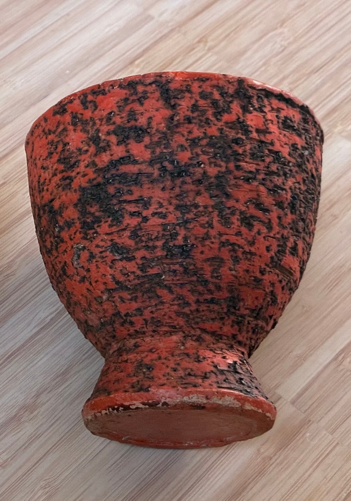 Vintage Berkenbast keramiek bloempot rood, Antiek en Kunst, Ophalen of Verzenden