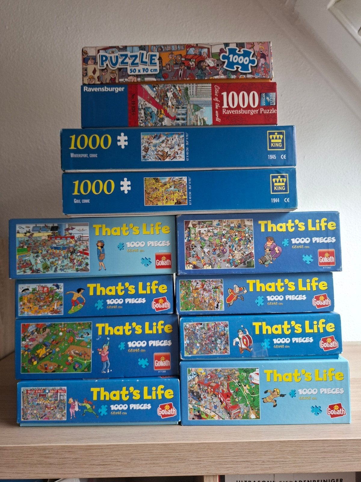 That's Life en Ravensburger puzzels - comic, Hobby en Vrije tijd, Denksport en Puzzels, Ophalen of Verzenden, 500 t/m 1500 stukjes