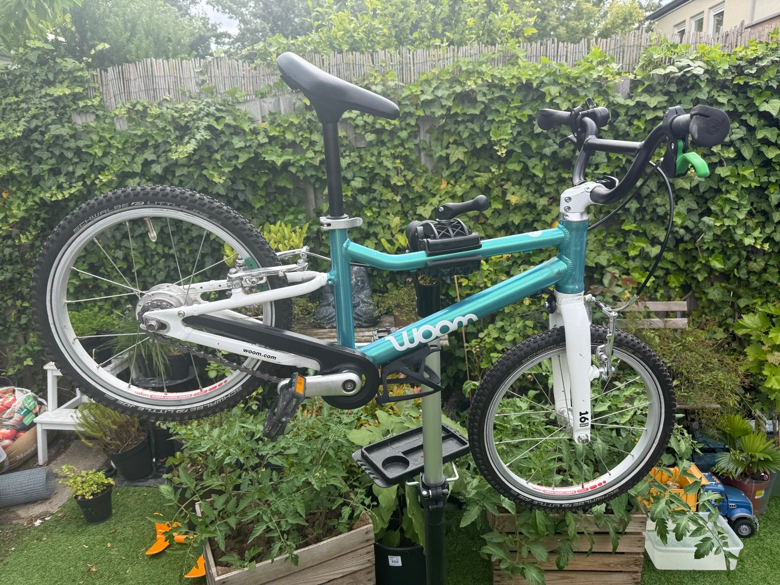 Woom 3 Automagic Kinderfiets - 1 jaar oud, Ophalen of Verzenden, Gebruikt, Velgrem, 16 tot 20 inch