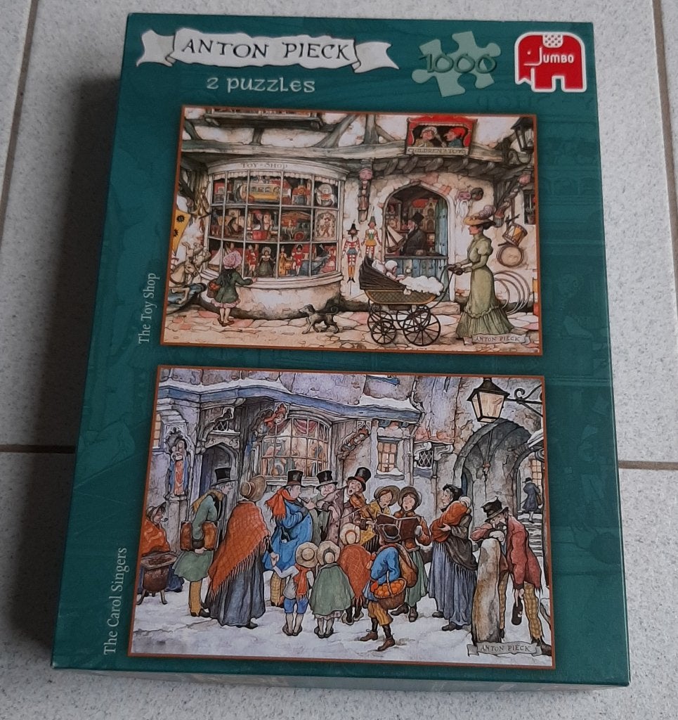 Legpuzzel Jumbo : Anton Pieck 2x 1000 stukjes, Ophalen, 500 t/m 1500 stukjes, Zo goed als nieuw, Legpuzzel