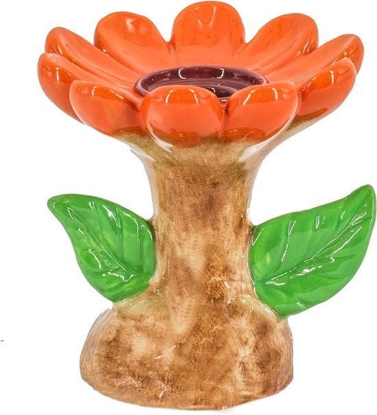Kaarsenstandaard Xenos in de vorm van een bloem, 10 cm, Meerkleurig, Overige merken, Ophalen of Verzenden