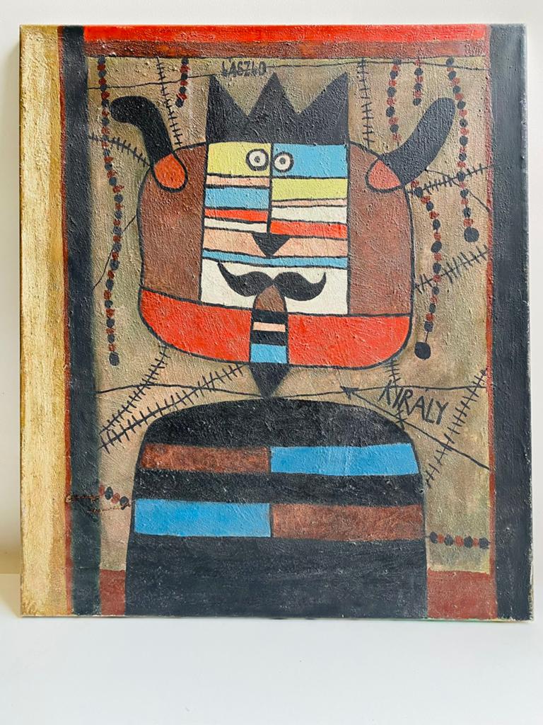 Abstract Olieverf-schilderij van Laszlo Kiraly, Ophalen of Verzenden