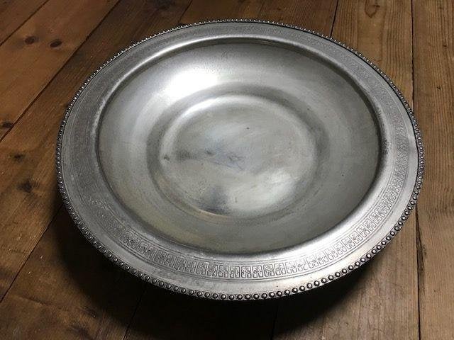 mooie oude fruitschaal schaal groot antiek 46 cm. diameter, Ophalen of Verzenden
