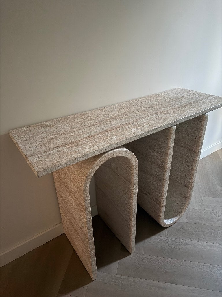 Sidetable travertijn, Ophalen, Overige materialen, Nieuw, 75 – 100