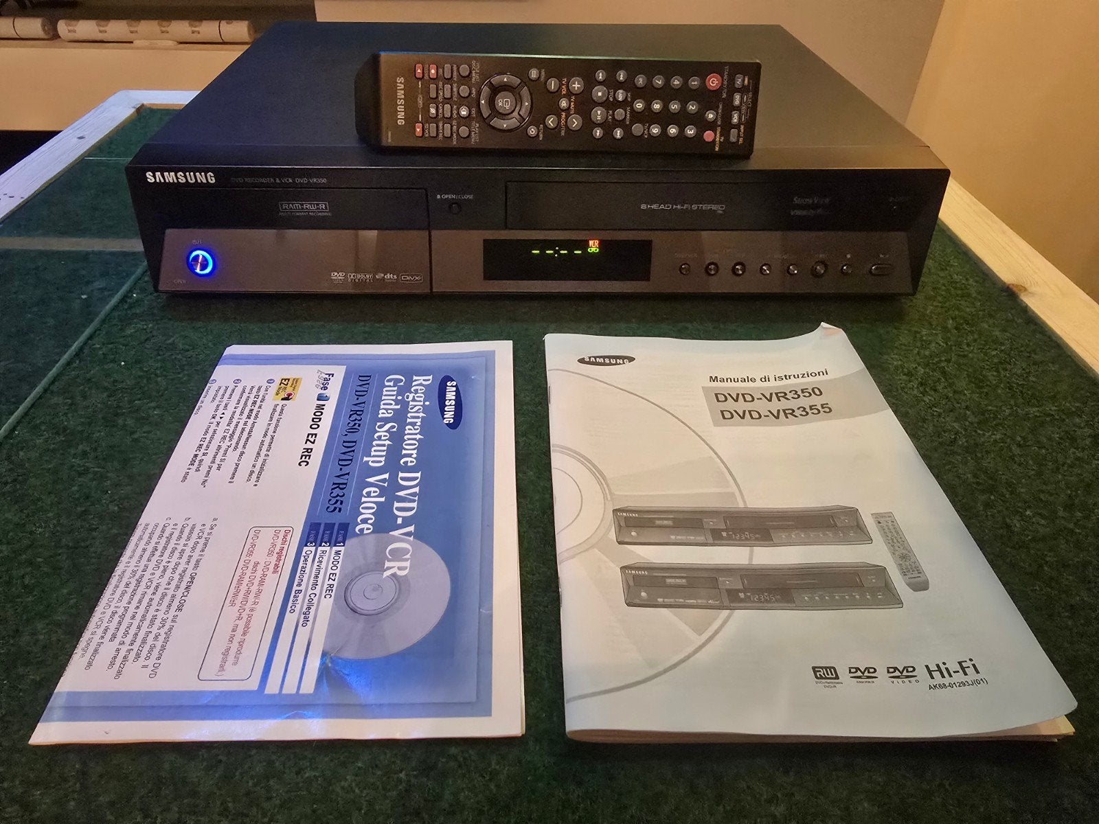Samsung DVD-VR350 DVD-recorder/VCR met afstandsbediening, Audio, Tv en Foto, Dvd-spelers, Ophalen, Gebruikt, Dvd-recorder, Samsung