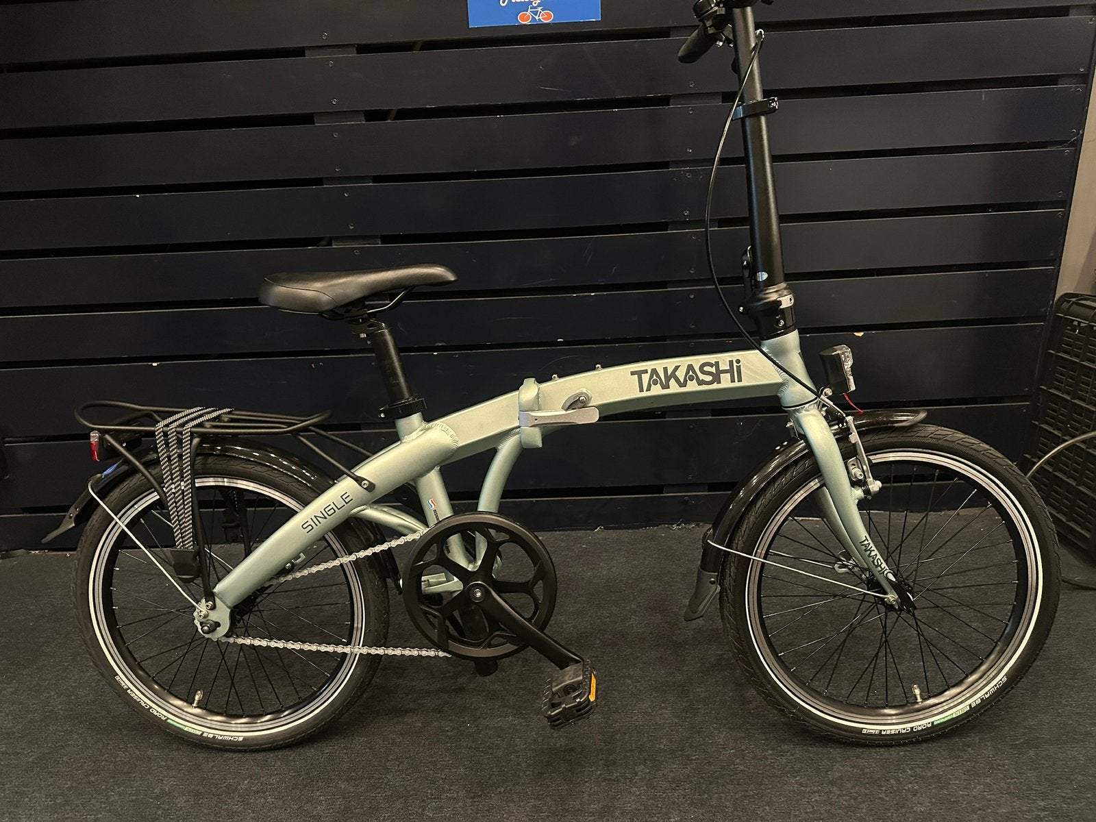 Net takashi single show model folding bike single speed, Ophalen, Zo goed als nieuw, Terugtraprem, 20 inch of meer