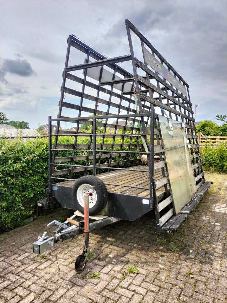 Glasbok aanhanger voor glas of kozijnen transport, Auto diversen, Aanhangers en Bagagewagens, Gebruikt, Ophalen
