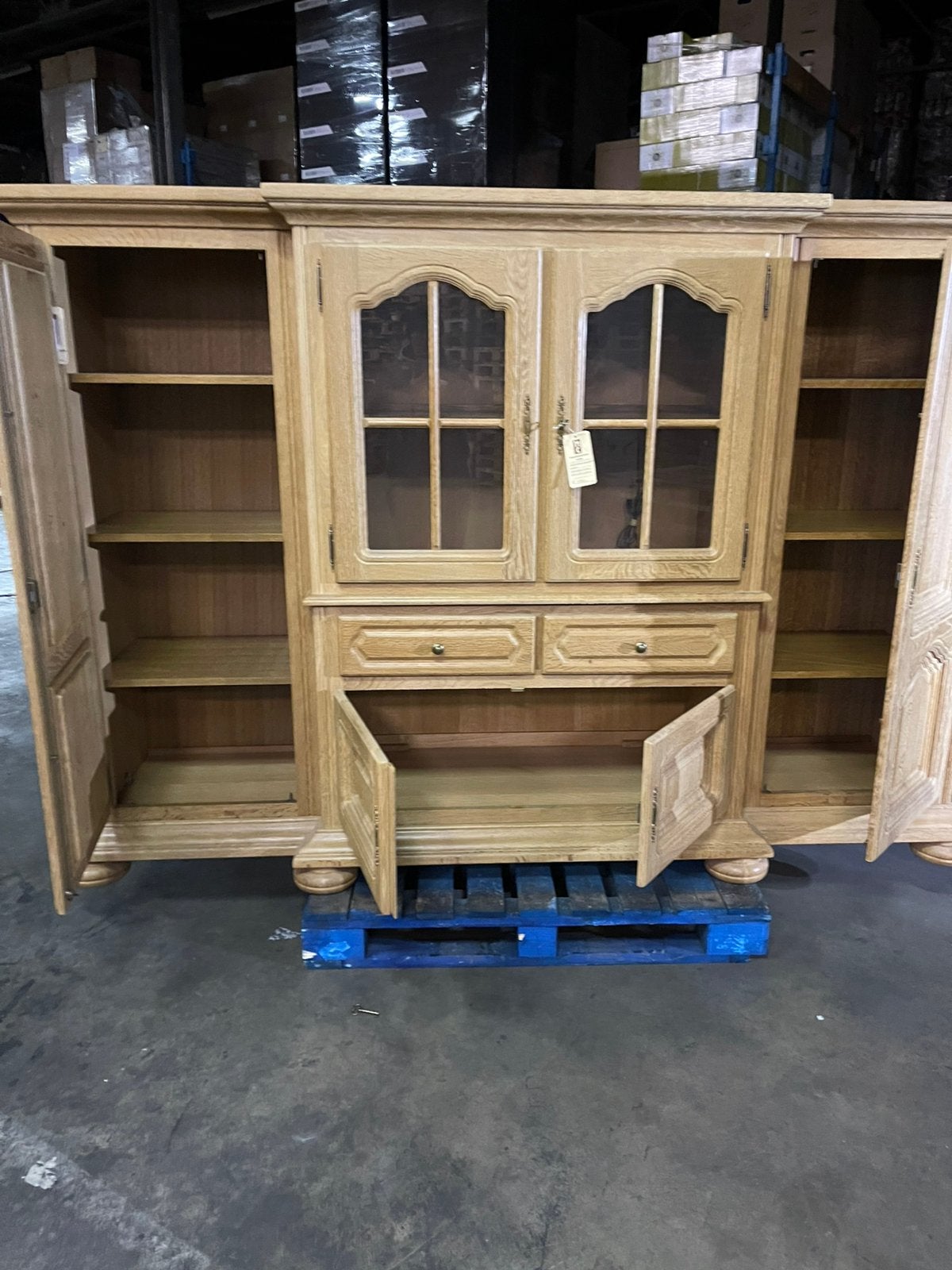 Eiken biffetkast, Huis en Inrichting, Kasten | Buffetkasten, Ophalen, 100 tot 150 cm, Eikenhout, Nieuw