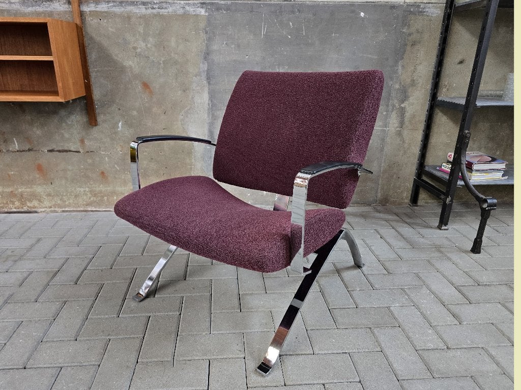 Dutch Design Stoel Artifort Dodo | Vintage Fauteuil Chroom B, Gebruikt, Overige kleuren, Ophalen of Verzenden, Eén