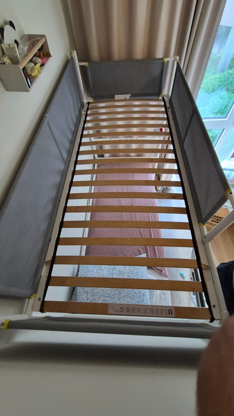 IKEA VITVAL hoogslaper 90x200 cm wit/lichtgrijs, Gebruikt, Eenpersoons, Ophalen of Verzenden, 200 cm