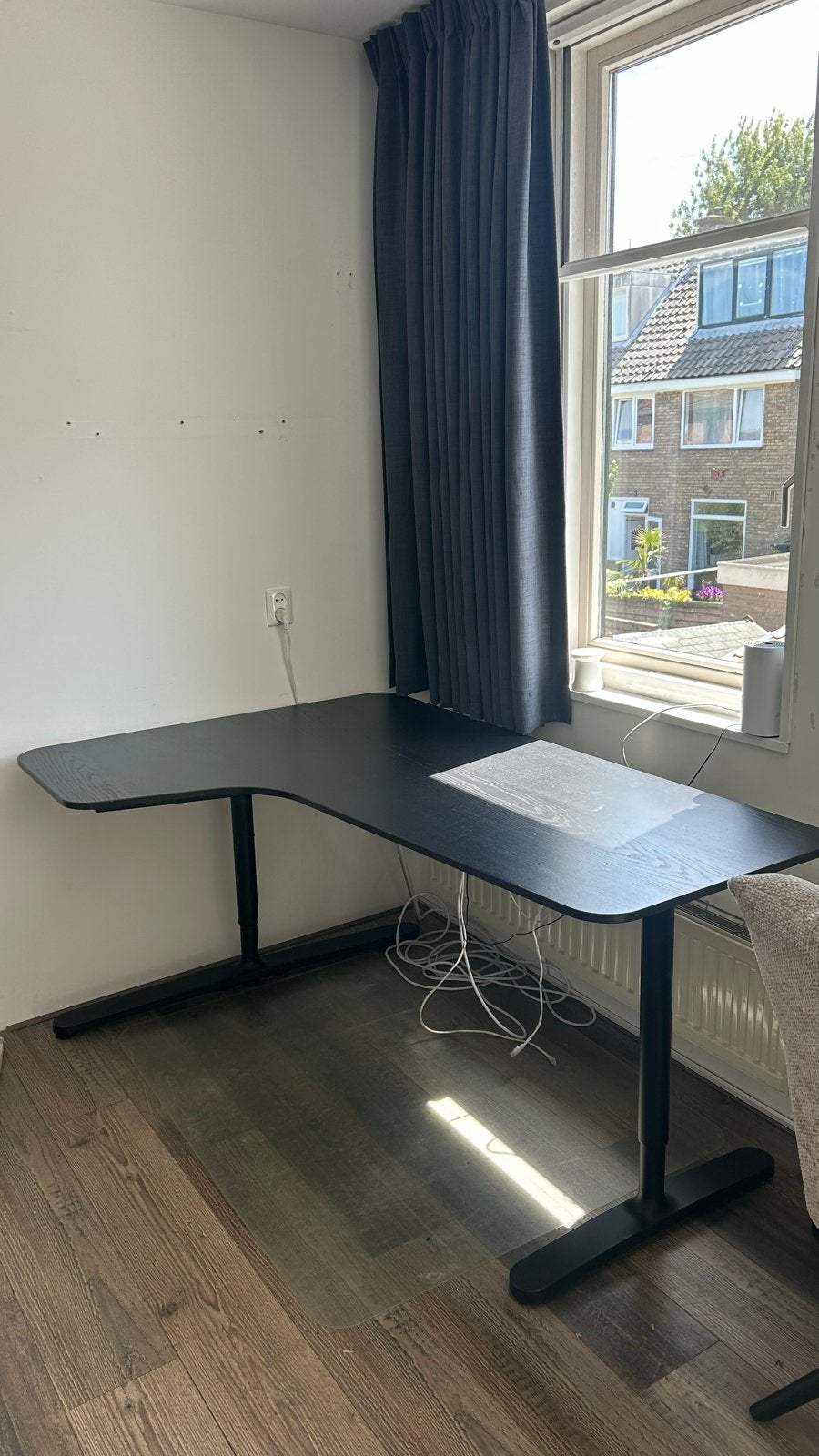 IKEA Bekant Zwart Hoekbureau, Huis en Inrichting, Bureaus, Zo goed als nieuw, Hoekbureau, IKEA, Modern, Spaanplaat of MDF, Zwart