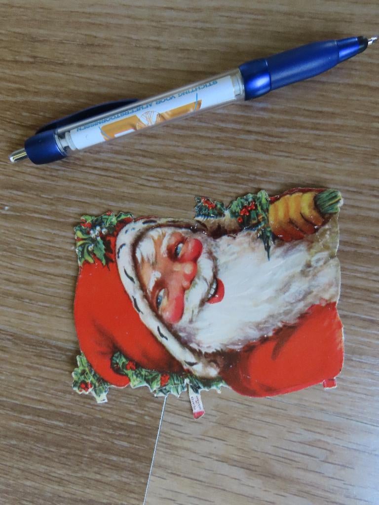 antiek poesieplaatje Kerstman, Verzenden