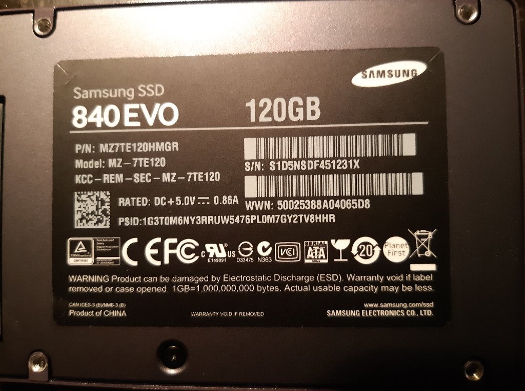 SSD 128Gb Samsung, Computers en Software, Intern, Gebruikt, SATA, Ophalen of Verzenden