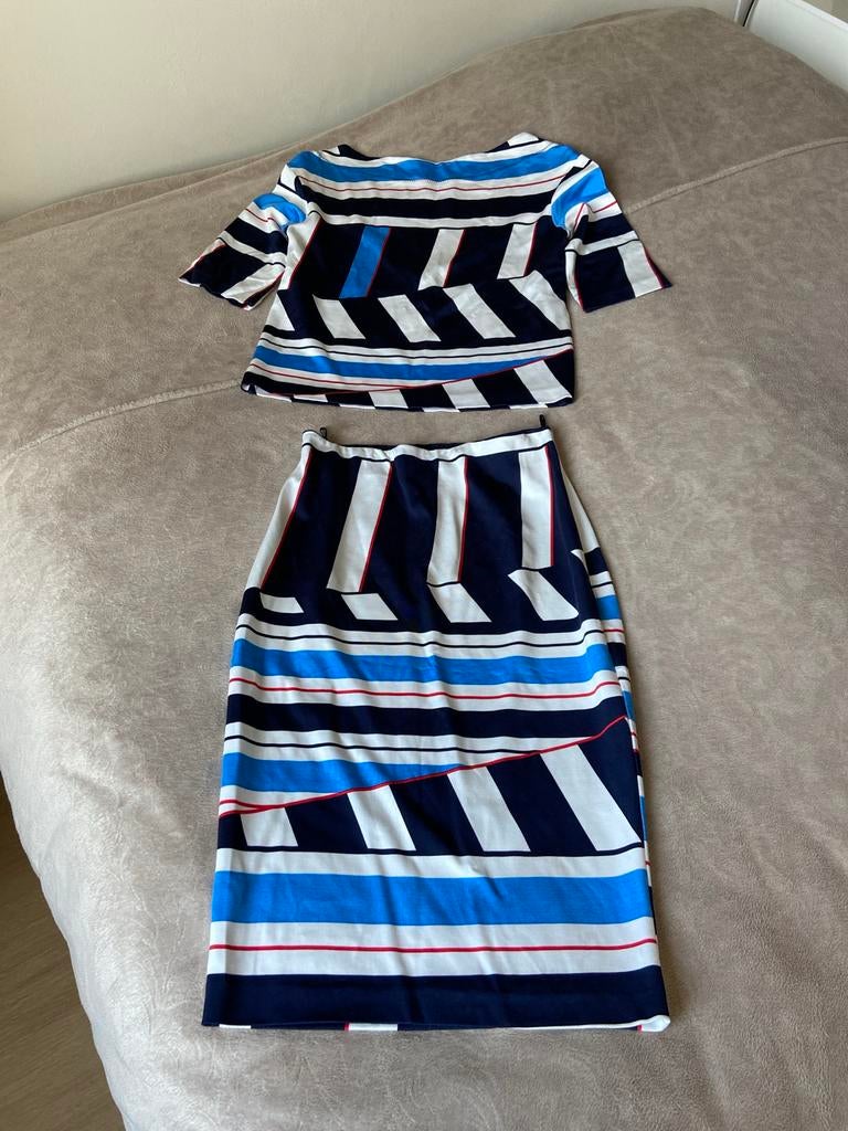 Pinko 2-delige set met kokerrok, Kleding | Dames, Maat 38/40 (M), Blauw, Ophalen of Verzenden, Zo goed als nieuw