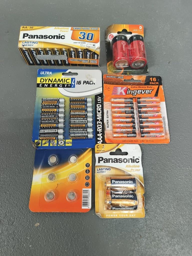 Batterijset A-merken - AA, AAA, C, D, Knoopcellen, Ophalen of Verzenden, Nieuw