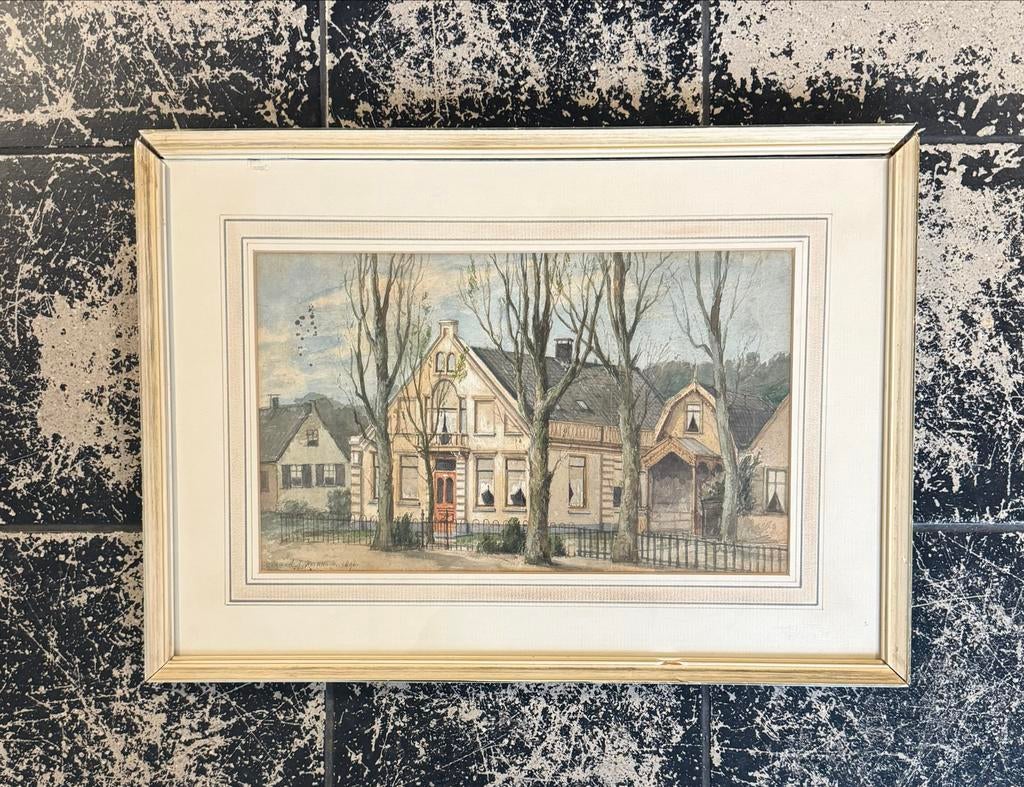 Topstuk: Gerard J. Koekkoek (1896) Directiewoning Hilversum, Antiek en Kunst, Kunst | Tekeningen en Foto's, Ophalen