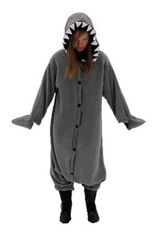 Haai Onesie 128-134 Pak Kostuum Grijs Vis Carnaval Kinderen, Ophalen of Verzenden, Zo goed als nieuw, 134 t/m 140, Jongen of Meisje
