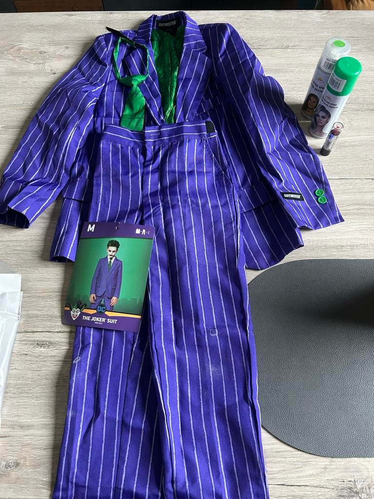 Joker Kostuum - Compleet kind, Kleding | Heren, Carnavalskleding en Feestkleding, Ophalen, Carnaval, Overige maten, Zo goed als nieuw