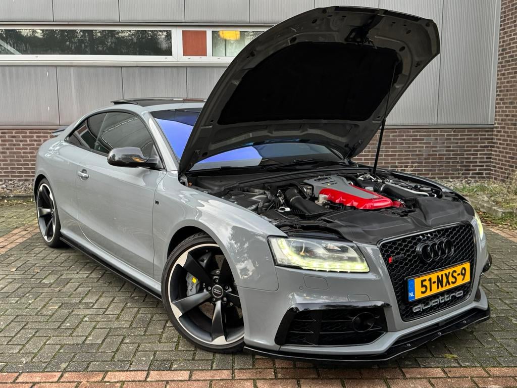 Unieke Audi Rs5 4.2 V8 331KW Coupe Quattro AUT 2010 Grijs, Auto's, Audi, Automaat, USB, 1700 kg, 4 stoelen