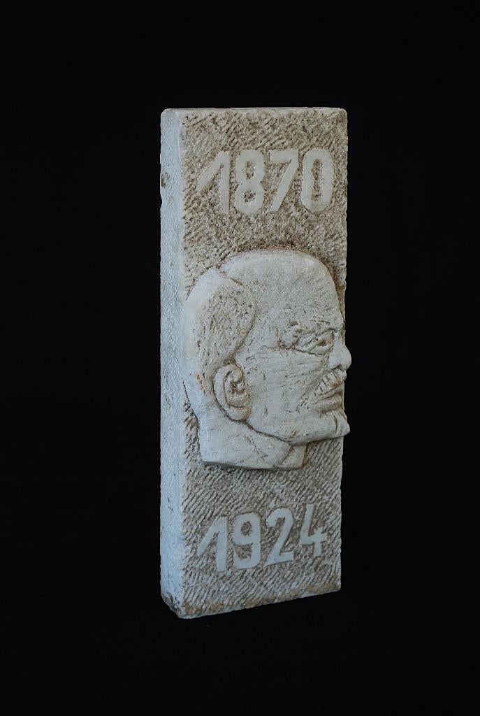 Lenin 1870-1924 Gehakt uit één stuk Marmer erg oud, Antiek en Kunst, Ophalen of Verzenden