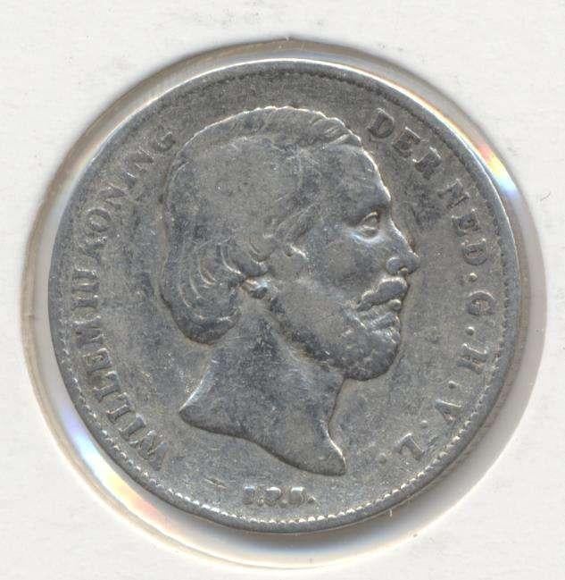 Nederland halve gulden 1859 Willem 3, ½ gulden, Koning Willem III, Zilver, Ophalen of Verzenden